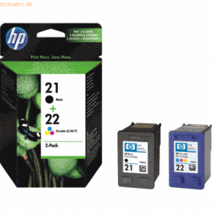 HP Tintenpatronen HP 21/22 SD367AE Multipack