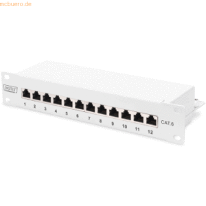 Assmann DIGITUS 1HE CAT 6 Klasse E Patch Panel geschirmt 12-Port RJ45