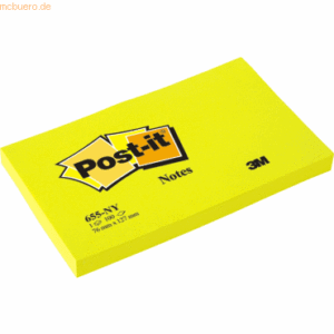 Post-it Notes Haftnotizen 127x76mm neon neongelb