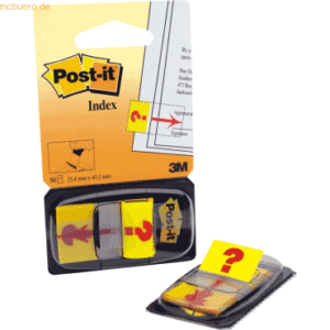 Post-it Index Haftstreifen Index Symbole 50 Streifen Fragezeichen gelb
