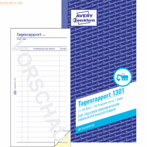 Avery Zweckform Formularbuch Tagesrapport 10