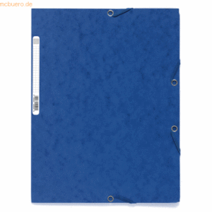 Exacompta Eckspannmappe A4 mit Klappen Karton 400g/qm blau