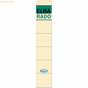 Elba Ordnerrückenschilder für Elba selbstklebend kurz/schmal VE=10 Stü