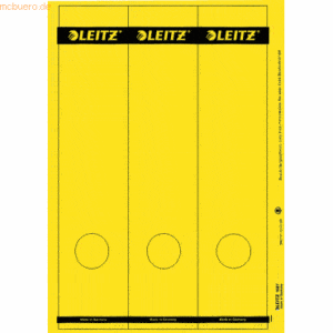 Leitz Ordnerrückenschilder 61.5x285mm auf A4 selbstklebend VE=75 gelb