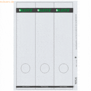 Leitz Ordnerrückenschilder 61.5x285mm auf A4 selbstklebend VE=75 grau