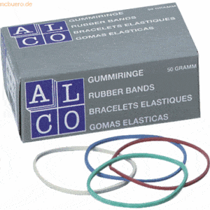 Alco Gummiringe 65mm 50g farbig