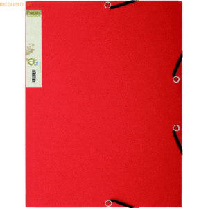 25 x Exacompta Eckspannmappe A4 380g/qm Karton rot/orange