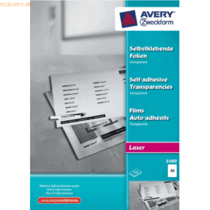 Avery Zweckform Kopierfolie A4 selbstklebend 0.13mm A4 VE=100 Blatt