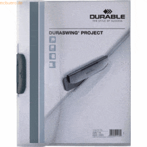 5 x Durable Klemmmappe Duraswing Project A4 transparent