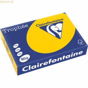 Clairefontaine Kopierpapier Trophee Intensiv A4 80g/qm sonnengelb VE=5