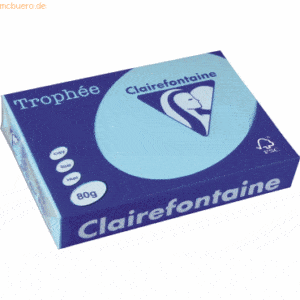 Clairefontaine Kopierpapier Trophee Pastell A4 80g/qm eisblau VE=500 B