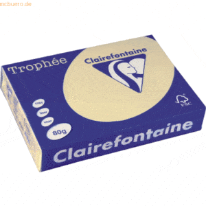 Clairefontaine Kopierpapier Trophee Pastell A4 80g/qm chamois VE=500 B