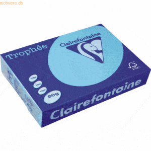 Clairefontaine Kopierpapier Trophee Pastell A4 80g/qm blau VE=500 Blat