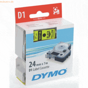 Dymo Beschriftungsband D1 24mm schwarz auf gelb