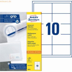 Avery Zweckform Universal-Etiketten ultragrip 97x55 mm VE=1.000 Etiket