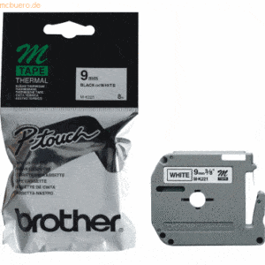 Brother Schriftbandkassette 9mm MK221BZ weiß/schwarz