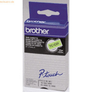 Brother Schriftbandkassette 12mm TC-C01 signal gelb/schwarz