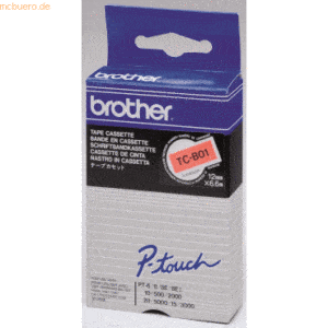 Brother Schriftbandkassette 12mm TC-B01 signal orange/schwarz