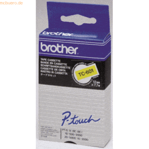 Brother Schriftbandkassette 12mm TC-601 gelb/schwarz