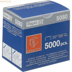 Rapid Heftklammerkassette für Elektrohefter Rapid 5080E VE=5000 Stück