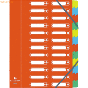 Exacompta Ordnungsmappe A4 24 Fächer rot