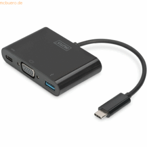 Assmann DIGITUS USB Type-C VGA 3-Port Adapter VGA USB-C (PD) USB 3.0