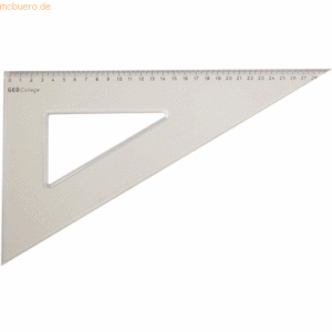 10 x Aristo Zeichendreieck Geocollege Polystyrol 60 Grad 350mm transpa