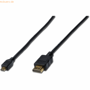 Assmann DIGITUS HDMI Anschlusskabel Typ A St/St 1.0m Full HD schwarz