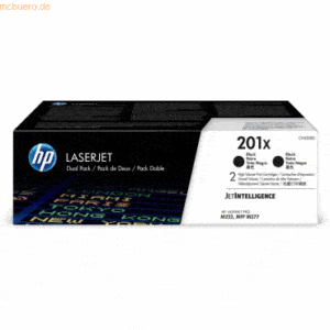 Hewlett Packard HP Toner CF400XD 201XD Twinpack Schwarz (ca. 2.800 Sei