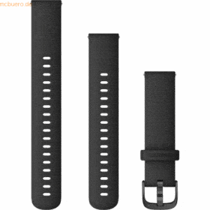 Garmin Garmin Ersatzarmband 18mm Silikon Schwarz/Schiefergrau