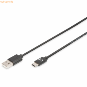 Assmann DIGITUS USB Type-C auf A 2.0 Anschlusskabel St/St 1.8m schwarz