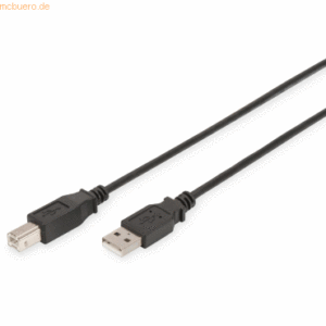 Assmann ASSMANN USB 2.0 Kabel Typ A-B 1.8m USB 2.0 konform sw.