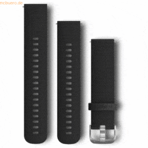 Garmin Garmin Ersatzarmband vivomove HR Silikon schwarz/Edelst (20mm)