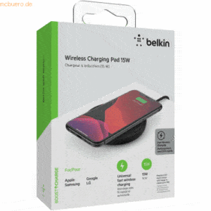 Belkin Belkin BOOST?CHARGE Wireless Charg. Pad 15W ohne Netzteil blk