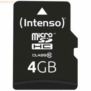Intenso International Intenso 4GB microSDHC Class 10 + SD-Adapter