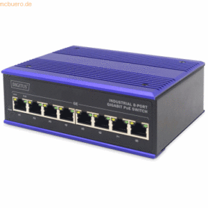 Assmann DIGITUS DN-651121 Industrieller 8-Port Gigabit PoE Switch