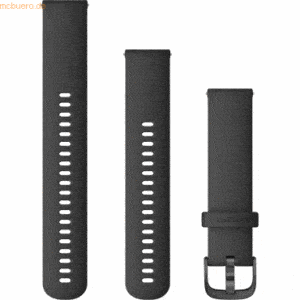 Garmin Garmin Ersatzarmband 20mm Silikon Schwarz/Metallteilen