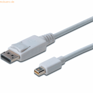 Assmann ASSMANN DisplayPort Kabel mini DP 1.0m interlock DP 1.1a weiß