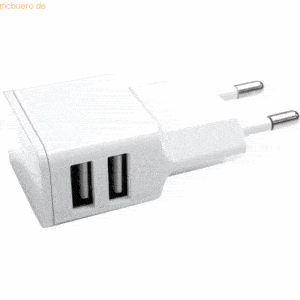 emporia 3er-Pack AXXTRA 2.4 Amp Dual USB Wall Charger (White)