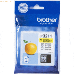 Brother Brother Tintenpatrone LC-3211Y Gelb (ca. 200 Seiten)