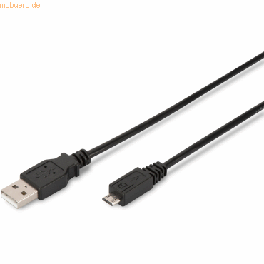 Assmann ASSMANN USB 2.0 Kabel Typ A-mikro B 1.8m USB 2.0 sw.