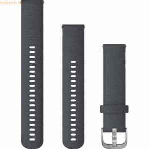 Garmin Garmin Ersatzarmband 20mm Silikon Blau/Silber Schnalle