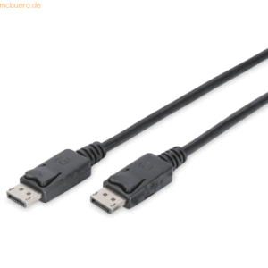 Assmann ASSMANN DisplayPort Kabel 3.0m Verriegelung Ultra HD 4K sw.