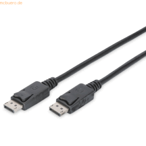 Assmann ASSMANN DisplayPort Kabel 1.0m Verriegelung UltraHD 4K sw.