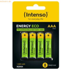 Intenso International Intenso Batteries Rechargeable Eco AAA HR03 1000