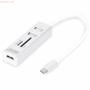 Assmann DIGITUS OTG USB 2.0 Typ C 3-Port Hub mit Kartenleser