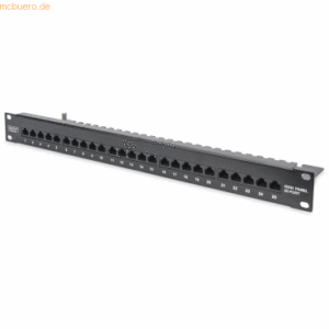 Assmann DIGITUS CAT 3 ISDN 25-Port Patch Panel ungeschirmt schwarz 1HE