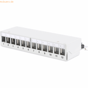 Assmann DIGITUS Modular Desktop PatchPanel geschirmt 12-Port Lichtgrau