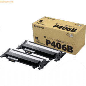 Hewlett Packard HP Samsung Toner CLT-P406B schwarz Twin Pack (2xca. 1.