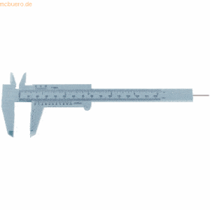 24 x Alco Schiebelehre Kunststoff Auszug bis max. 155mm grau